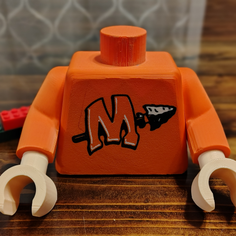 Brick Figure Torso - School Spirit 6X