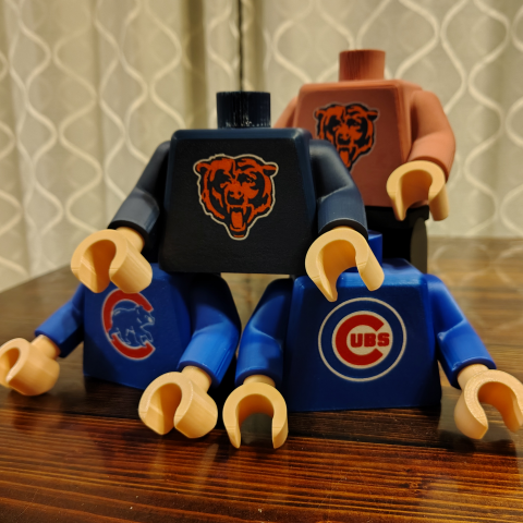 Brick Figure Torso - Sports Fan 6X